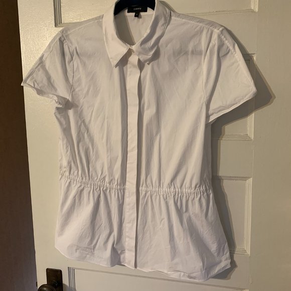 Theory White Peplum Blouse - Picture 1 of 8